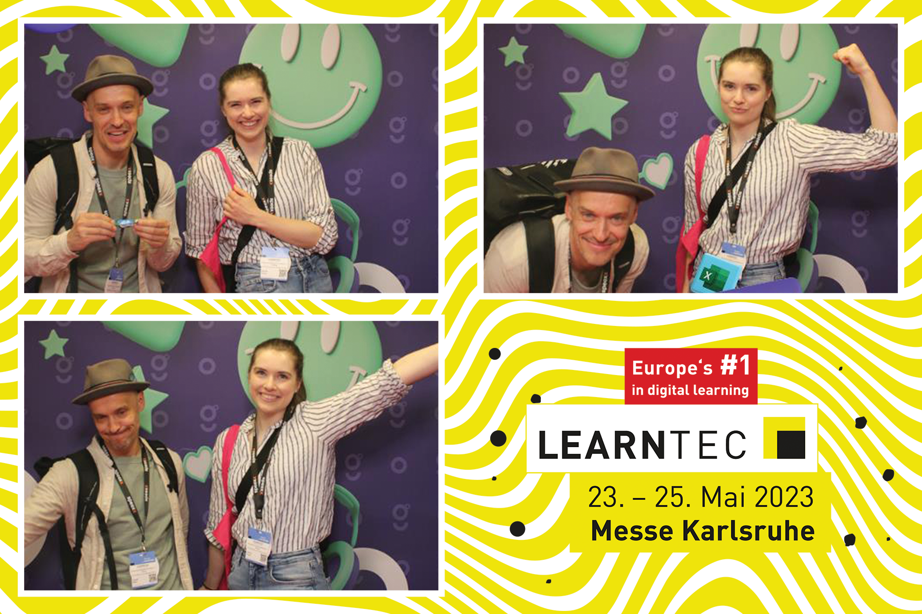 vlnr.: Daniel Sterz und Karola Hojka auf der Learntec Messe